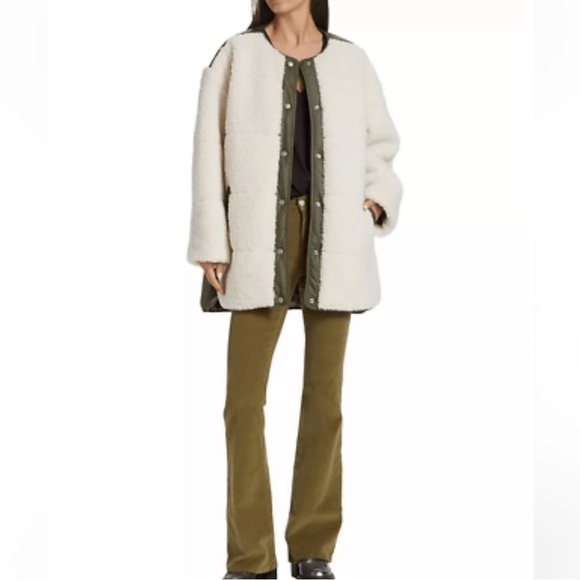 NWT Frame Oversized Sherpa Army Jacket Medium reg $698
